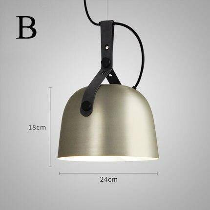 Suspension design LED avec abat-jour en métal arrondi Loft