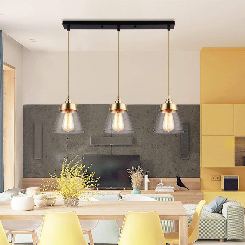 Suspension design à LED avec abat-jour en verre et doré Light Loft - vue 4 sur 6