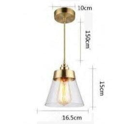 Suspension design à LED avec abat-jour en verre et doré Light Loft