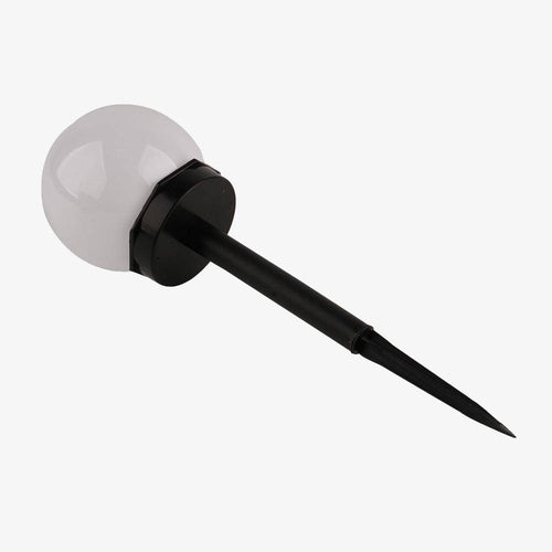 Lampe extérieur LED solaire boule blanche à piquer