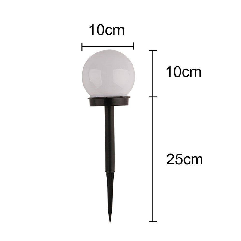 Lampe extérieur LED solaire boule blanche à piquer