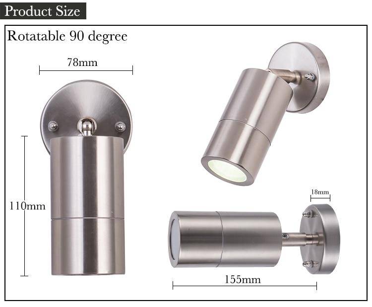 Applique extérieur LED chromée ajustable Mounted - vue 4 sur 3