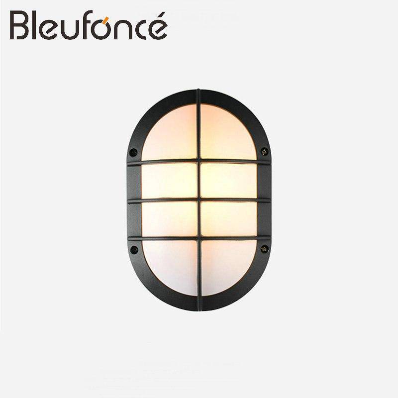 Applique extérieur LED moderne ovale à grille