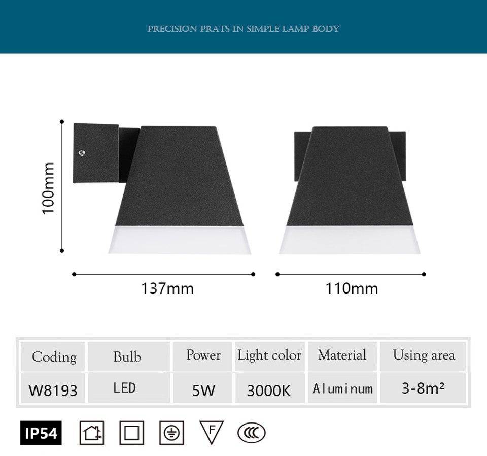 Applique extérieur LED pyramide en aluminium - vue 4 sur 4