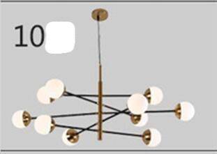 Lustre design à LED avec branches et boules en verre Designer - vue 5 sur 7
