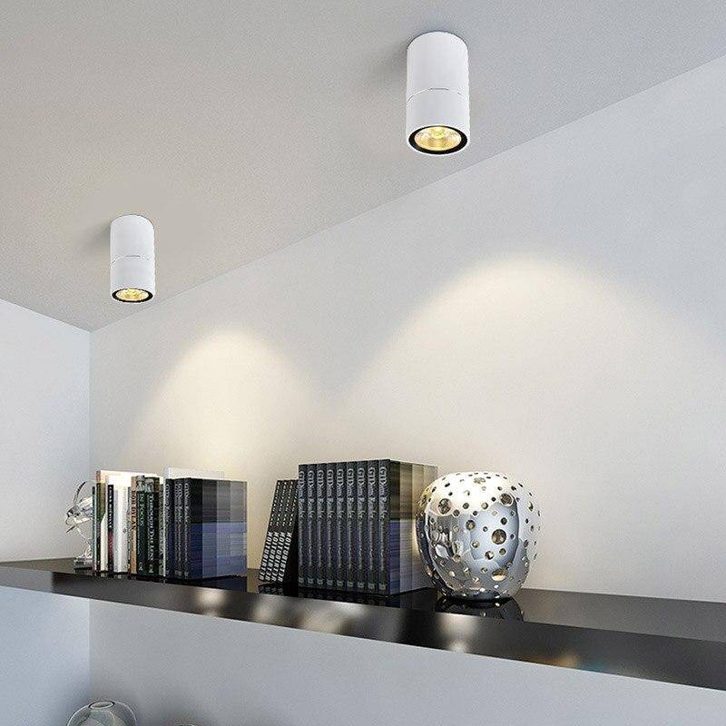 Spot moderne LED rond avec trait fin argenté Loft - vue 2 sur 4