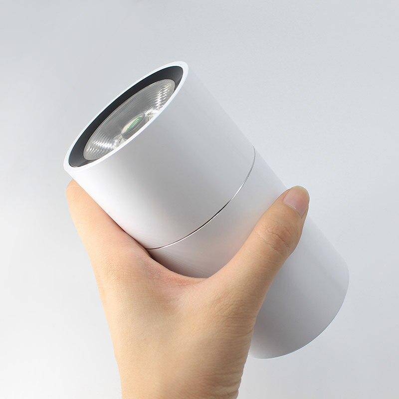 Spot moderne LED rond avec trait fin argenté Loft