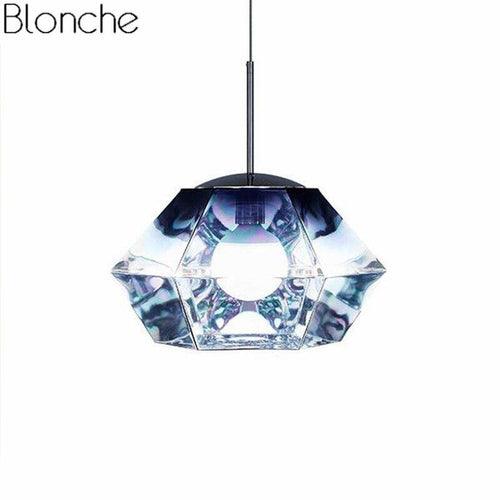 Suspension LED design géométrique en verre Diamond - vue 10 sur 10