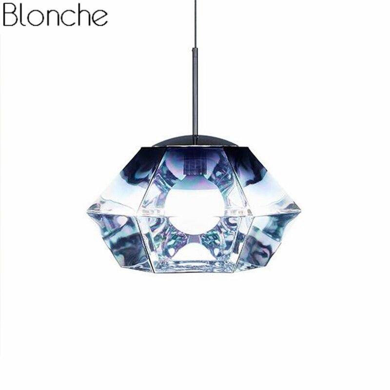 Suspension LED design géométrique en verre Diamond - vue 9 sur 10