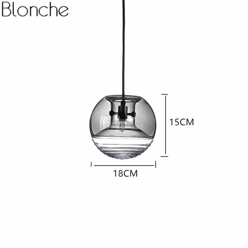 Suspension design boule en verre fumé Flask - vue 6 sur 7