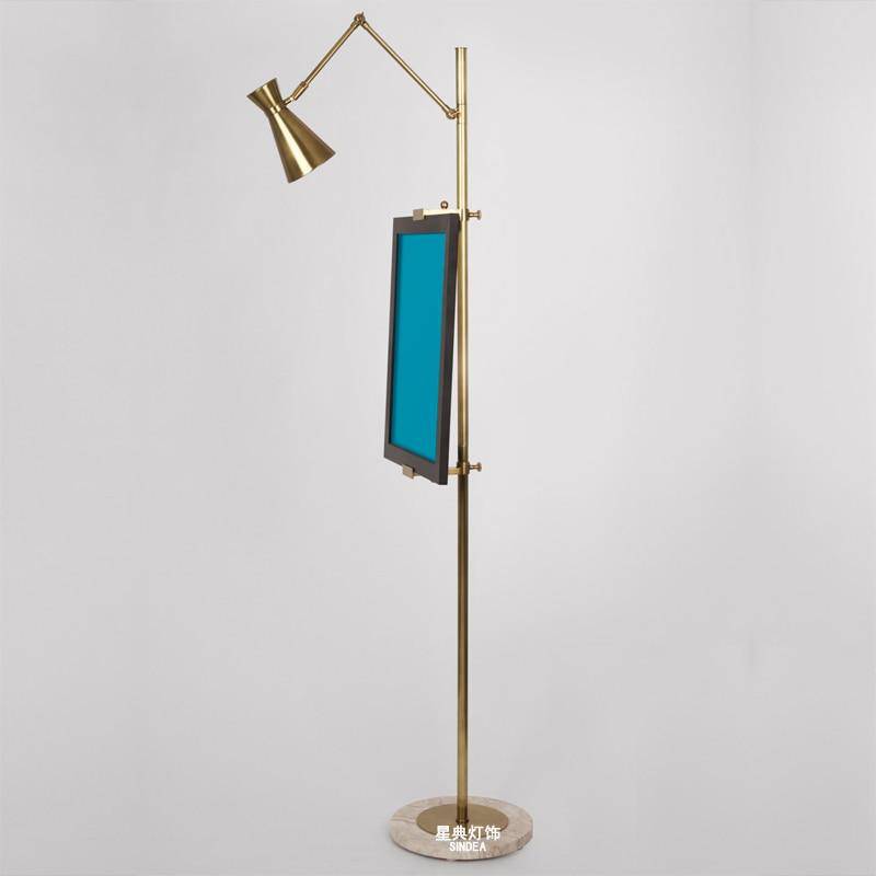 Lampadaire design moderne avec support cadre
