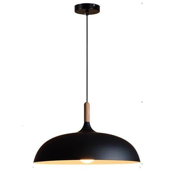 Suspension design LED à l'abat-jour arrondi en métal noir Creative - vue 6 sur 5