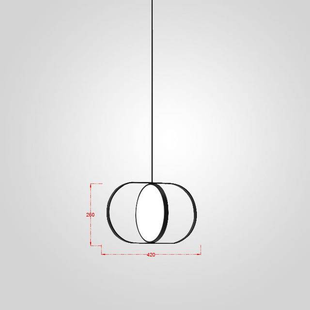 Suspension design lampe ronde ajustable encerclée Line - vue 7 sur 12