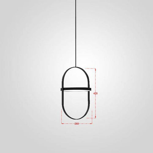 Suspension design lampe ronde ajustable encerclée Line