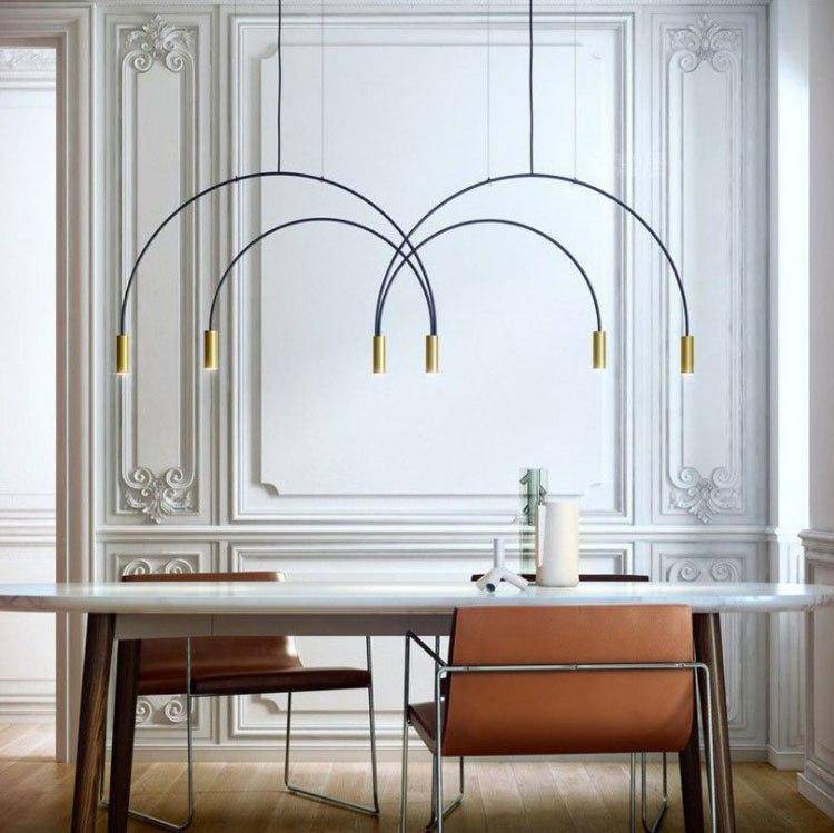 Lustre design branches fines en forme de U - vue 3 sur 6