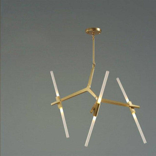 Lustre design scandinave avec plusieurs branches en tube
