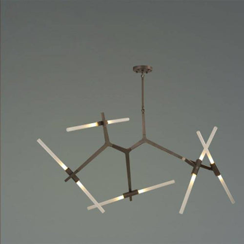 Lustre design scandinave avec plusieurs branches en tube