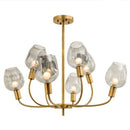 Lustre design doré et verre fumé Modern