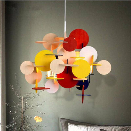 Lustre design multicolore Wood - vue 4 sur 4