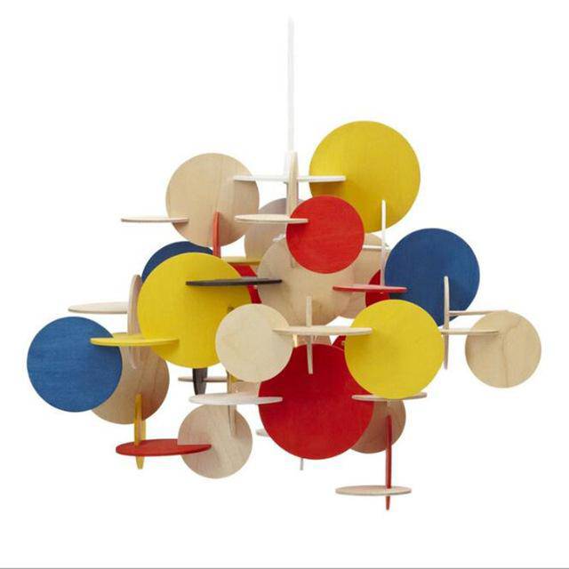 Lustre design multicolore Wood - vue 4 sur 4