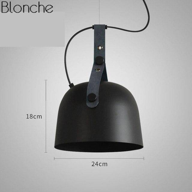 Suspension LED en métal style industriel Belt