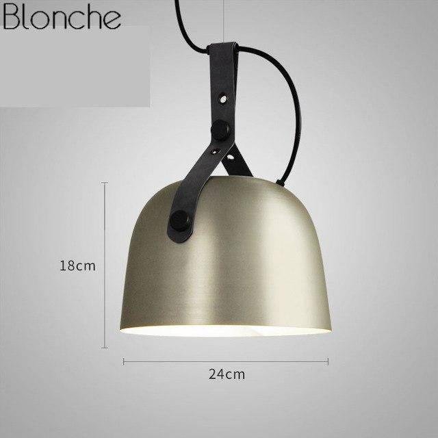 Suspension LED en métal style industriel Belt - vue 10 sur 11