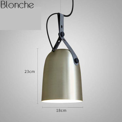 Suspension LED en métal style industriel Belt