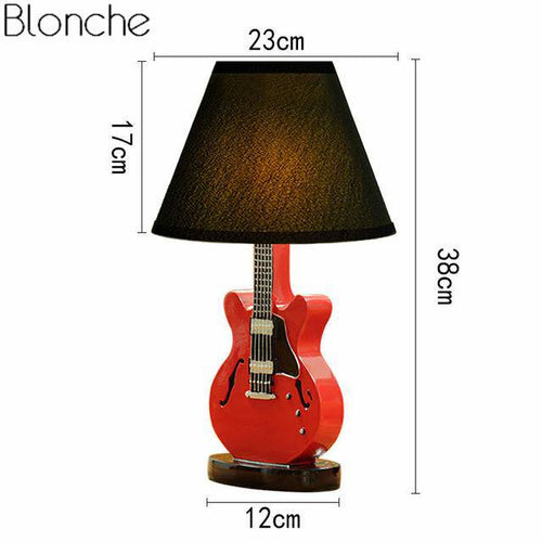 Lampe de table guitare avec abat-jour Decor - vue 4 sur 5