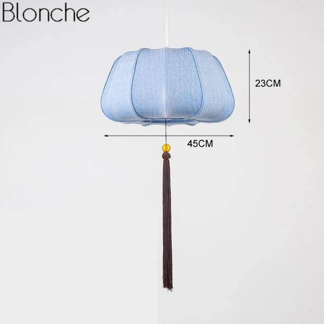 Suspension LED style chinois en tissu