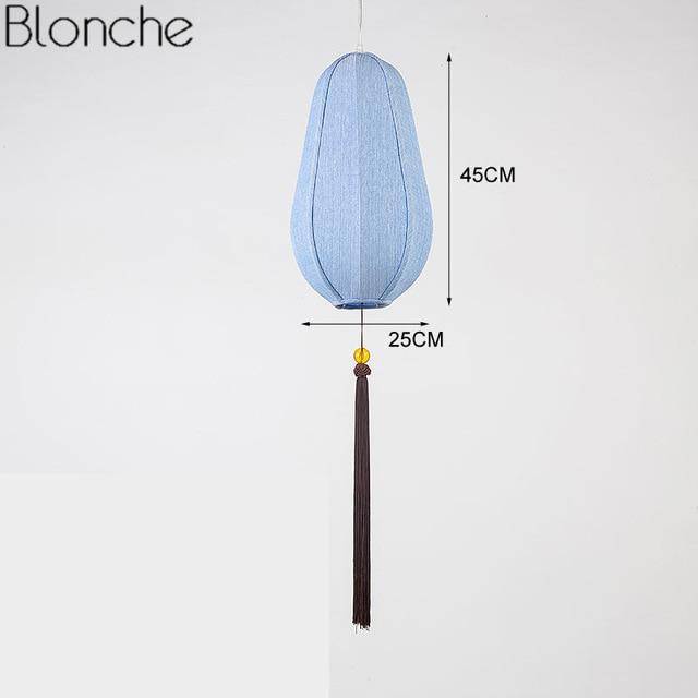 Suspension LED style chinois en tissu