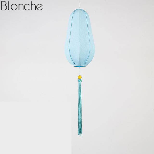 Suspension LED style chinois en tissu