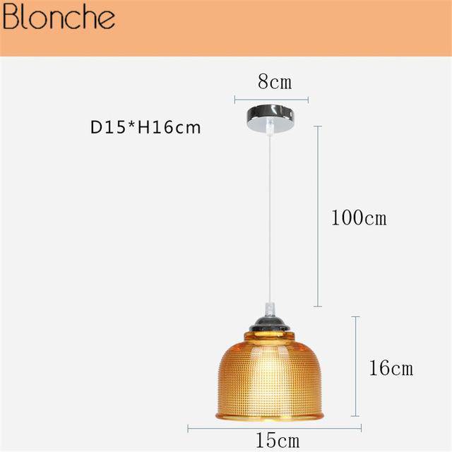 Suspension LED en verre design avec intérieur coloré - vue 4 sur 11