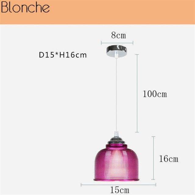 Suspension LED en verre design avec intérieur coloré - vue 11 sur 11