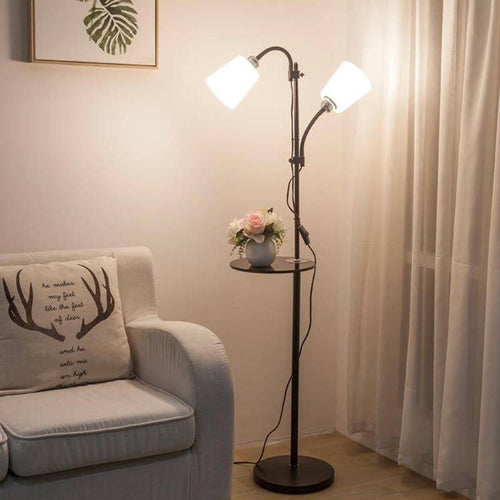 Lampadaire moderne à deux lampes ajustables - vue 2 sur 4