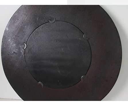 Miroir mural rond en bois tressé Antique