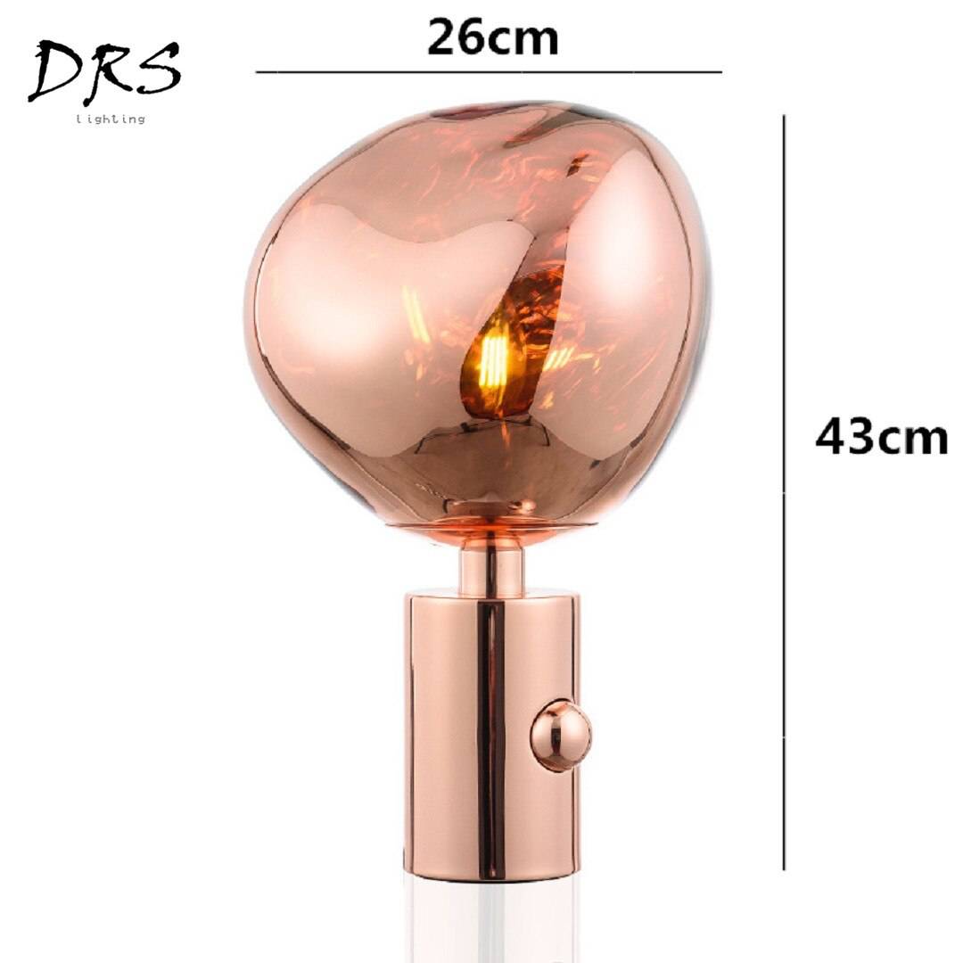 Lampe à poser design en PVC rose gold Melt - vue 6 sur 7