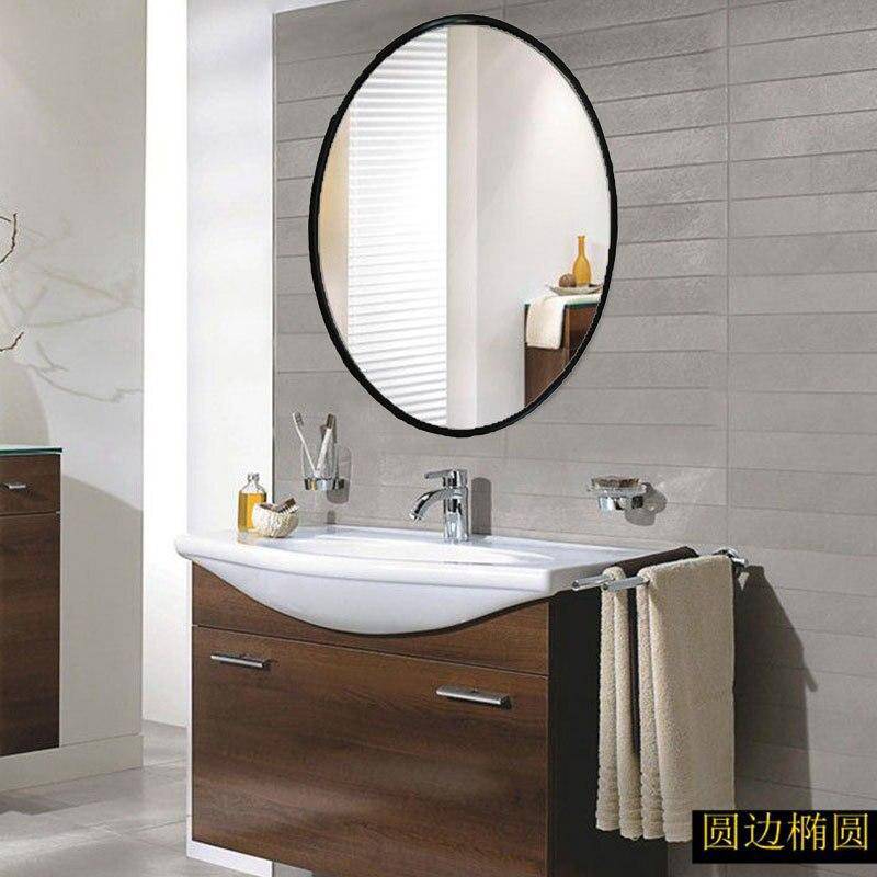 Miroir mural ovale cadre noir European - vue 5 sur 5