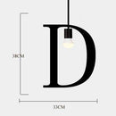 Suspension design LED avec Lettres en métal style Creative