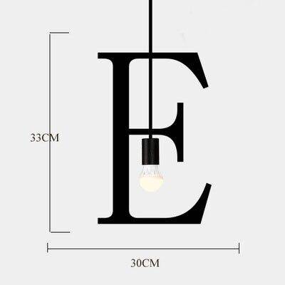 Suspension design LED avec Lettres en métal style Creative
