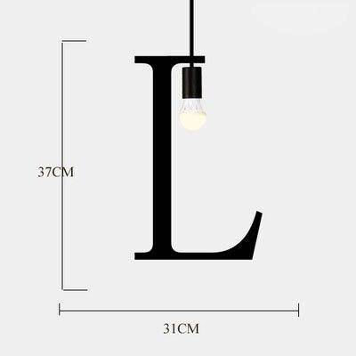 Suspension design LED avec Lettres en métal style Creative - vue 19 sur 28