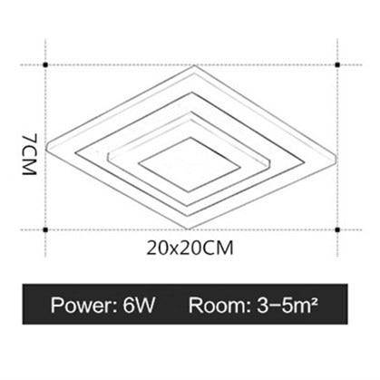 Plafonnier carré LED Dormitorio