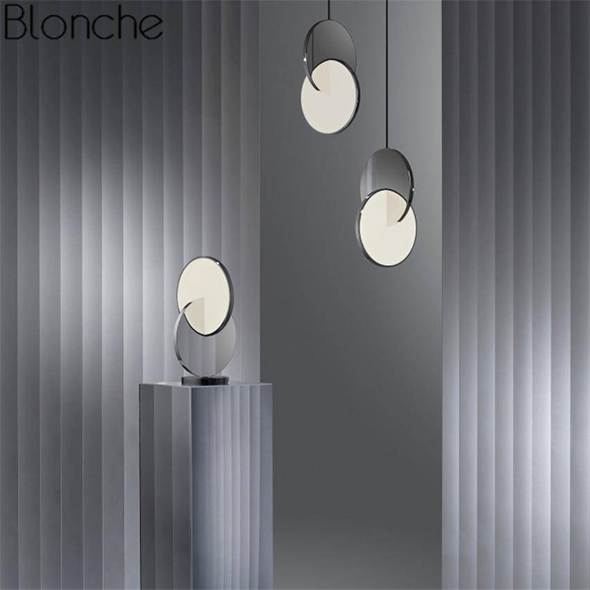 Lampe à poser design LED avec double disque argenté Lee - vue 5 sur 6