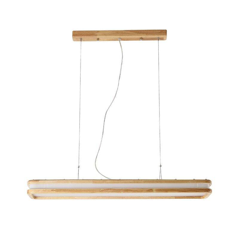 Suspension moderne à LED allongée en bois Loft - vue 4 sur 4