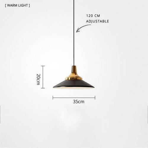 Suspension LED moderne en métal et base métalique