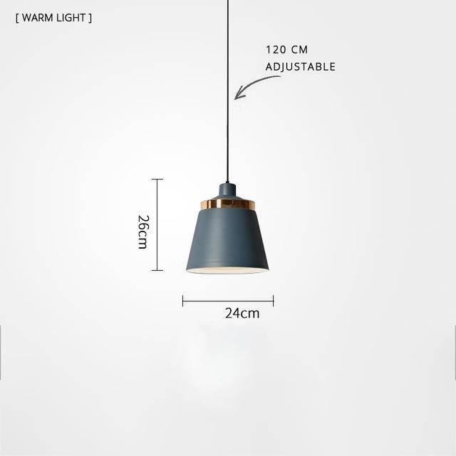 Suspension LED moderne en métal et base métalique - vue 5 sur 19