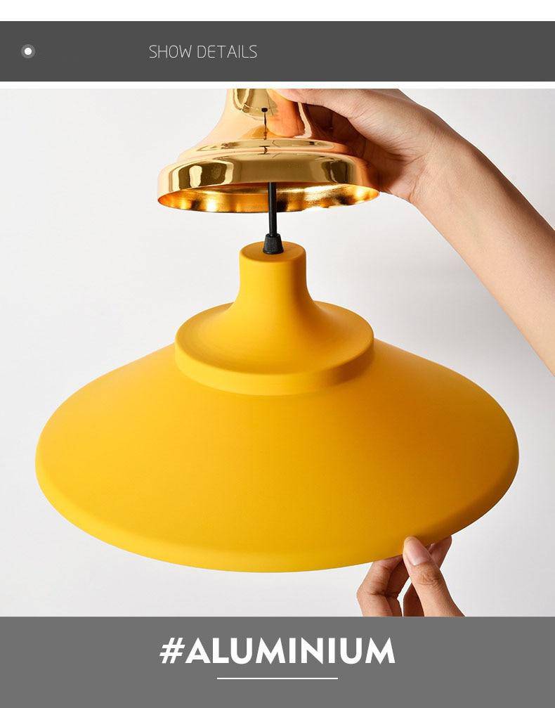 Suspension LED moderne en métal et base métalique - vue 7 sur 19
