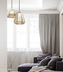 Suspension LED forme géométrique dorée Modern
