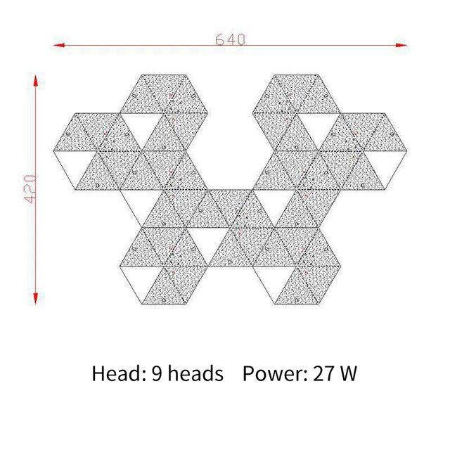 Applique murale design LED aux formes géométriques dorées Luxury - vue 7 sur 10