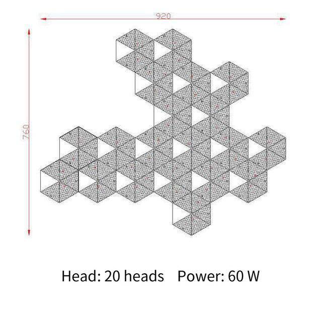 Applique murale design LED aux formes géométriques dorées Luxury - vue 8 sur 10