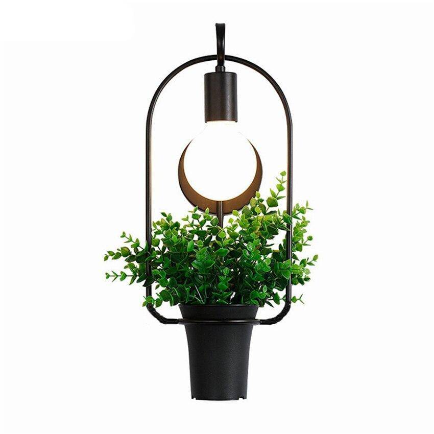 Applique murale rétro en métal avec cache-pots pour fleurs - vue 5 sur 5